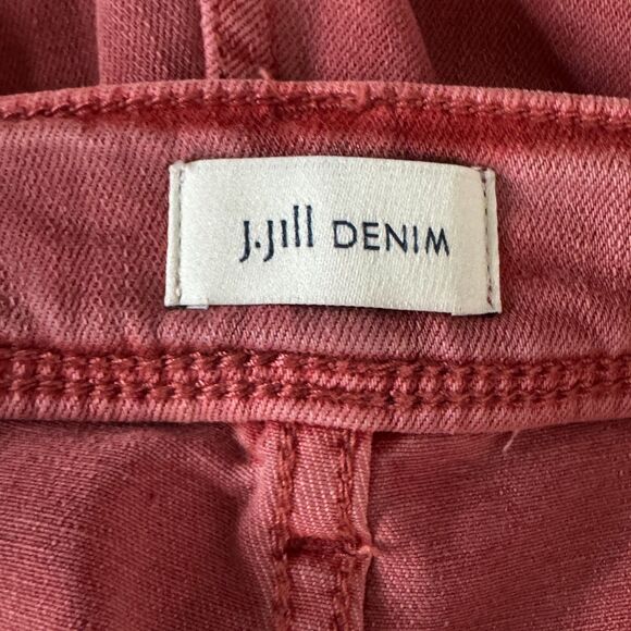New J. Jill Authentic Fit Slim-Leg Jeans Red Women's Size 14 - Picture 5 of 10